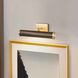 Coates 14 watt 16 inch Dark Wood Finish with Brushed Brass Picture Light Wall Light