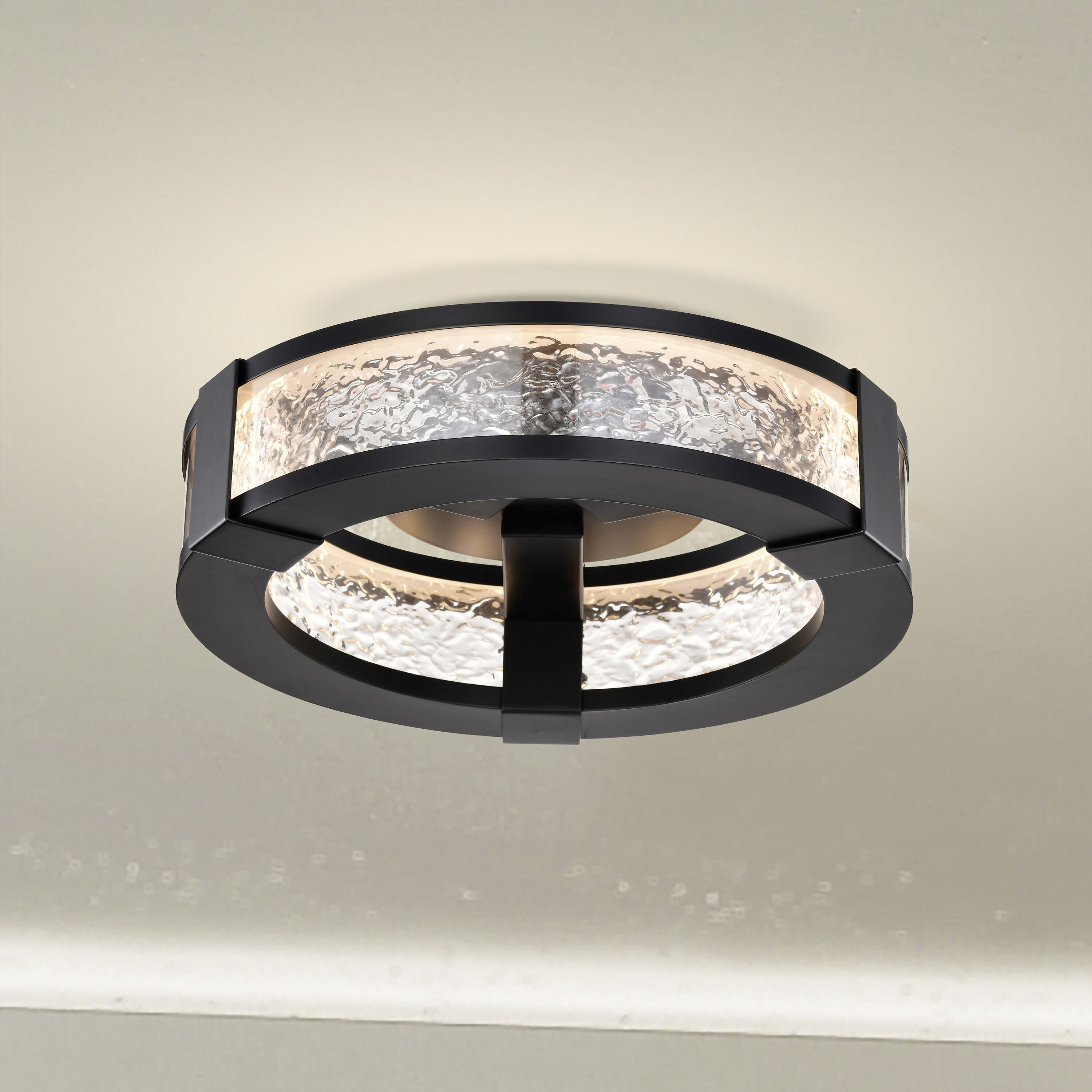 Darrow LED 13.25 inch Matte Black Flush Mount Ceiling Light
