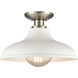 Grenville 1 Light 13 inch Brushed Nickel Semi Flush Mount Ceiling Light