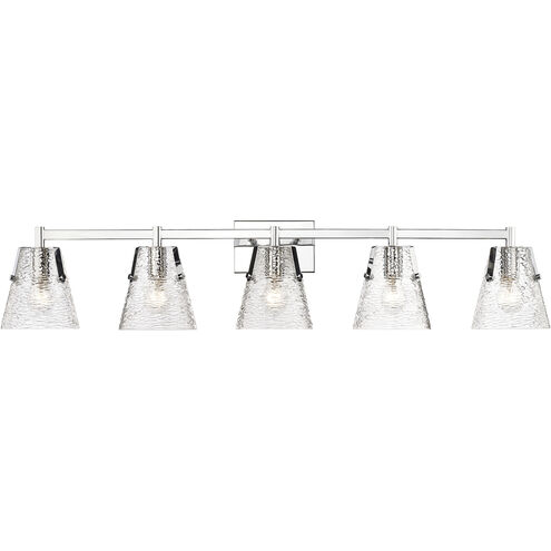 Analia 5 Light 45.75 inch Chrome Vanity Wall Light