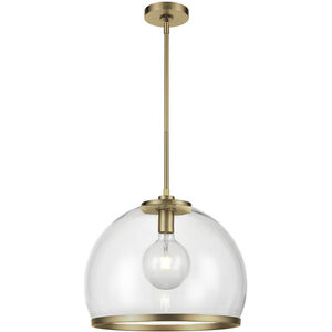 Coast Down Pendant Ceiling Light in Vintage Brass