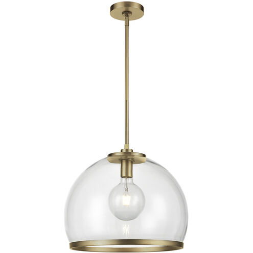 Coast Down Pendant Ceiling Light in Vintage Brass