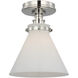 Chapman & Myers Parkington LED 8.5 inch Polished Nickel Conical Flush Mount Ceiling Light