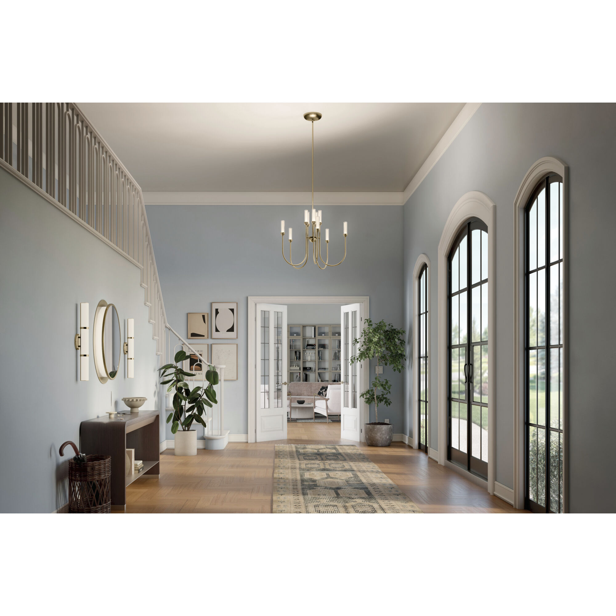 Moraine LED Champagne Bronze Chandelier Ceiling Light