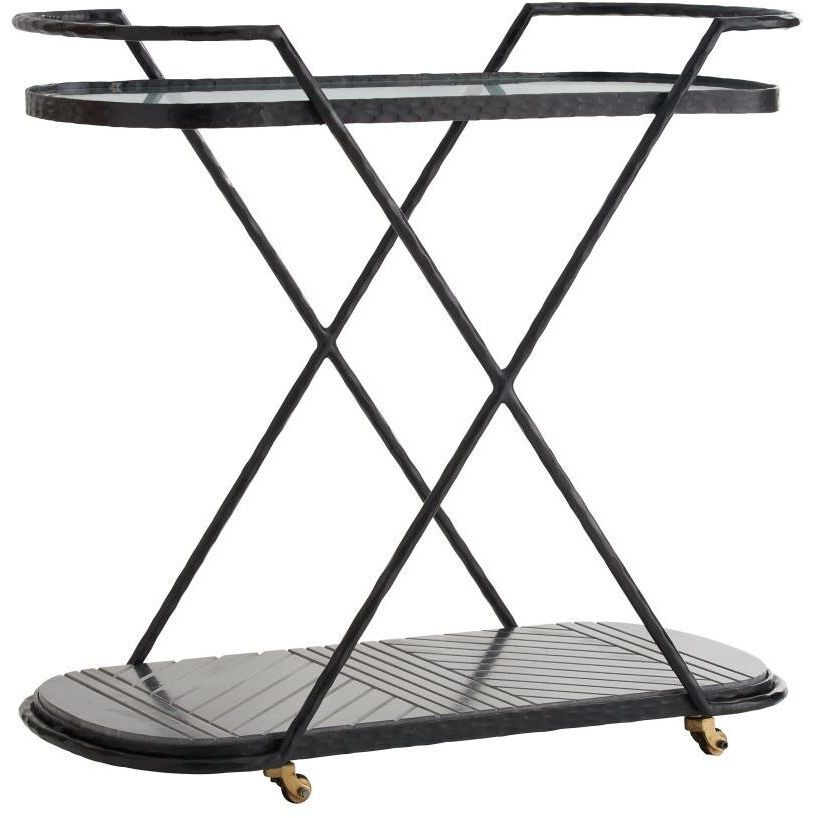 Nakoa 34 inch Black Bar Cart