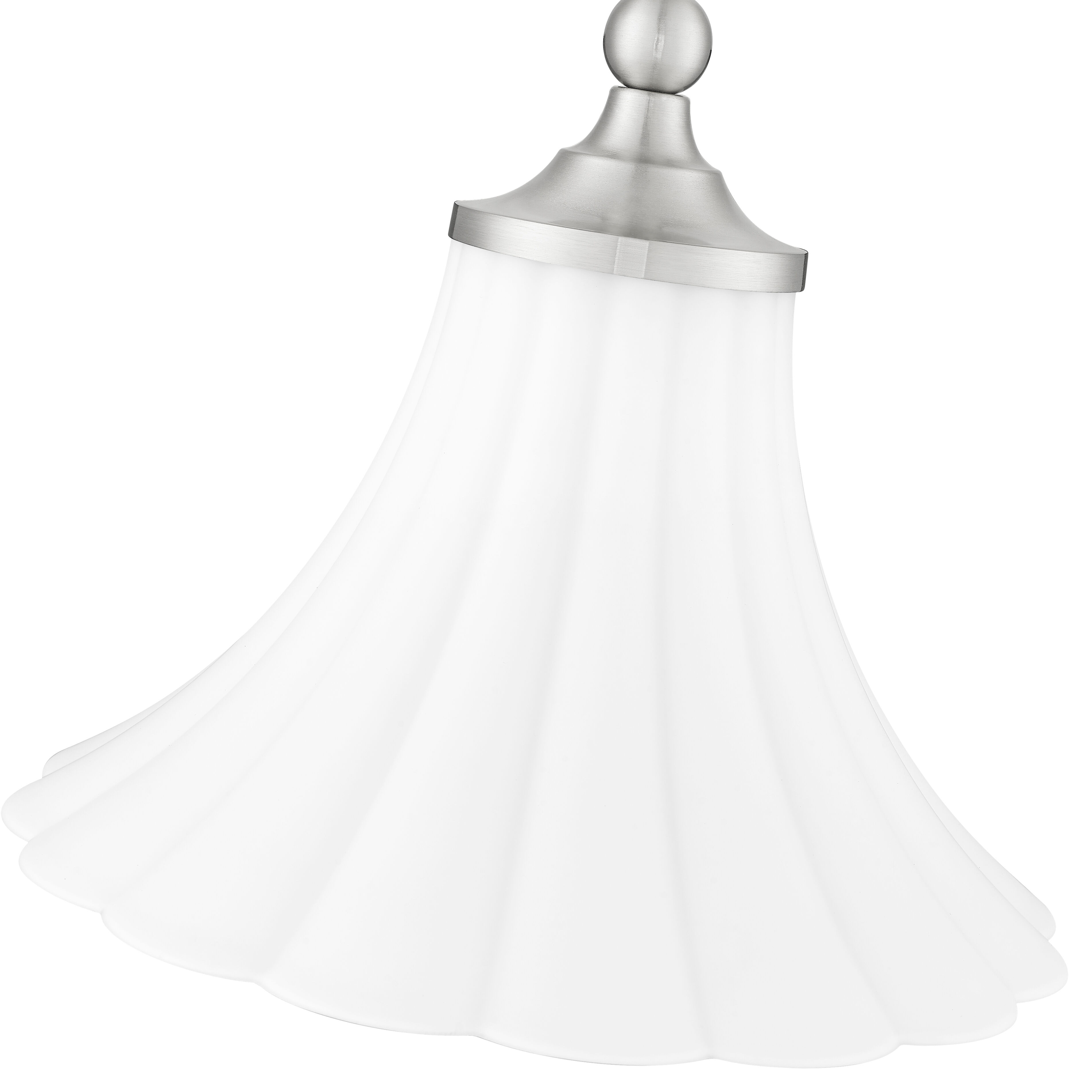 Fleur 1 Light 12 inch Brushed Nickel Pendant Ceiling Light