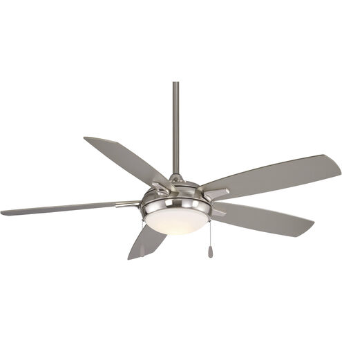 Lun-Aire 54 inch Brushed Nickel with Silver Blades Ceiling Fan