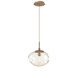 Nova Incandescent 1 Light 10 inch Novel Brass Pendant Ceiling Light in Amber