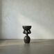 African 26 X 14 inch Black Fiber Cement Side Table