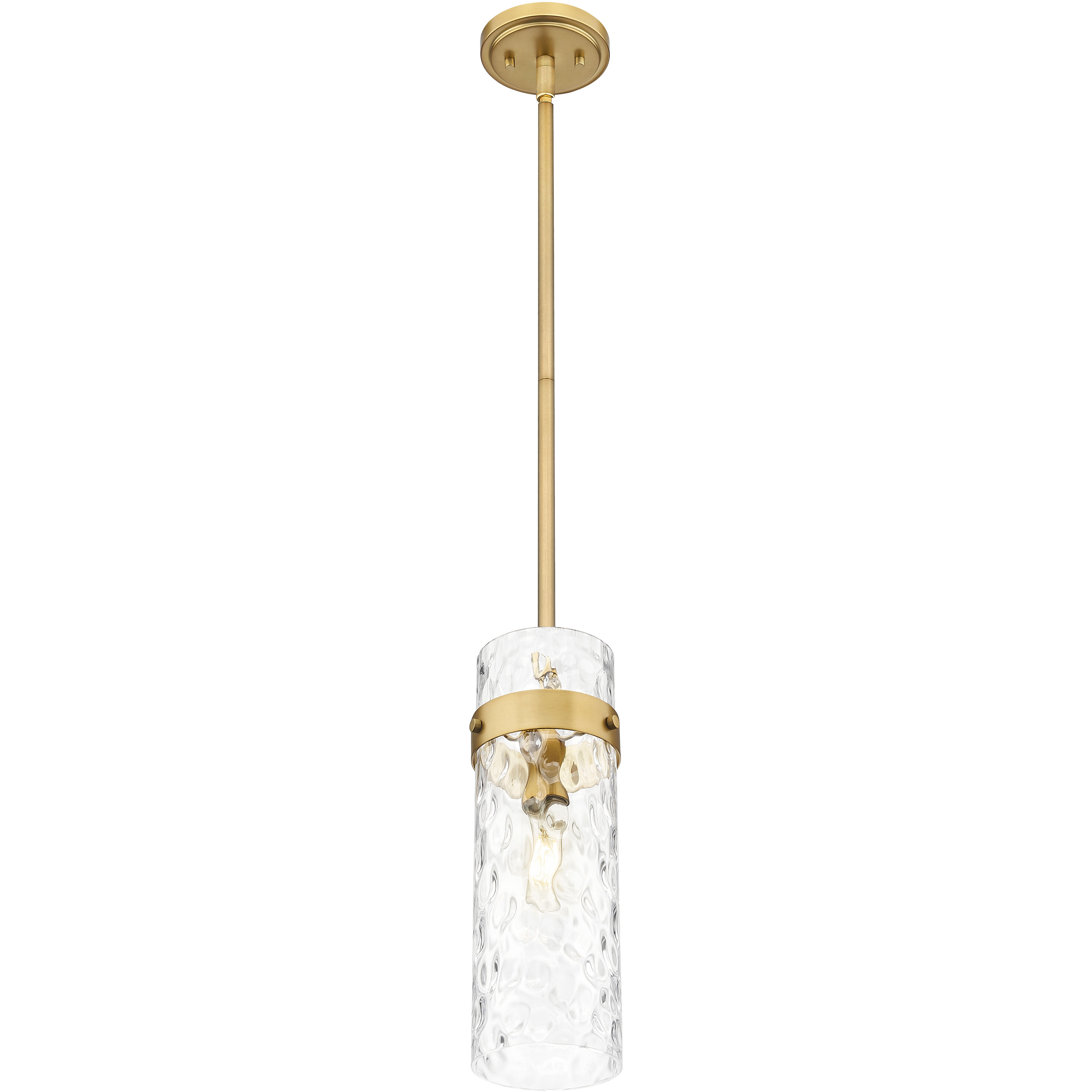 Fontaine 1 Light 5.75 inch Rubbed Brass Pendant Ceiling Light