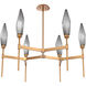 Rock Crystal LED Novel Brass Chandelier Ceiling Light, Round Belvedere