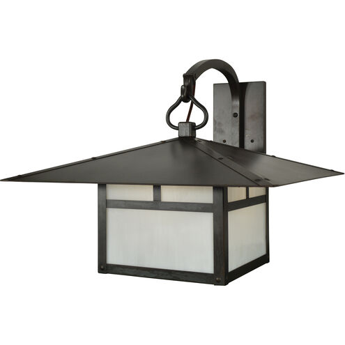 Monterey 1 Light 16.88 inch Mission Brown Outdoor Wall Mount in Off White, Cloud Lift Overlay