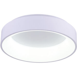 Arenal LED 18 inch Gray and White Drum Shade Flush Mount Ceiling Light