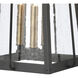 Kirkdale 3 Light 19 inch Matte Black with Natural Brass Outdoor Sconce