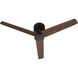 Banzai 52 inch Matte Black with Matte Black/Walnut Blades Ceiling Fan