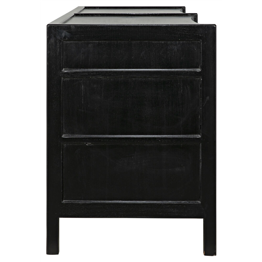 Hampton Hand Rubbed Black Dresser, 6 Drawer