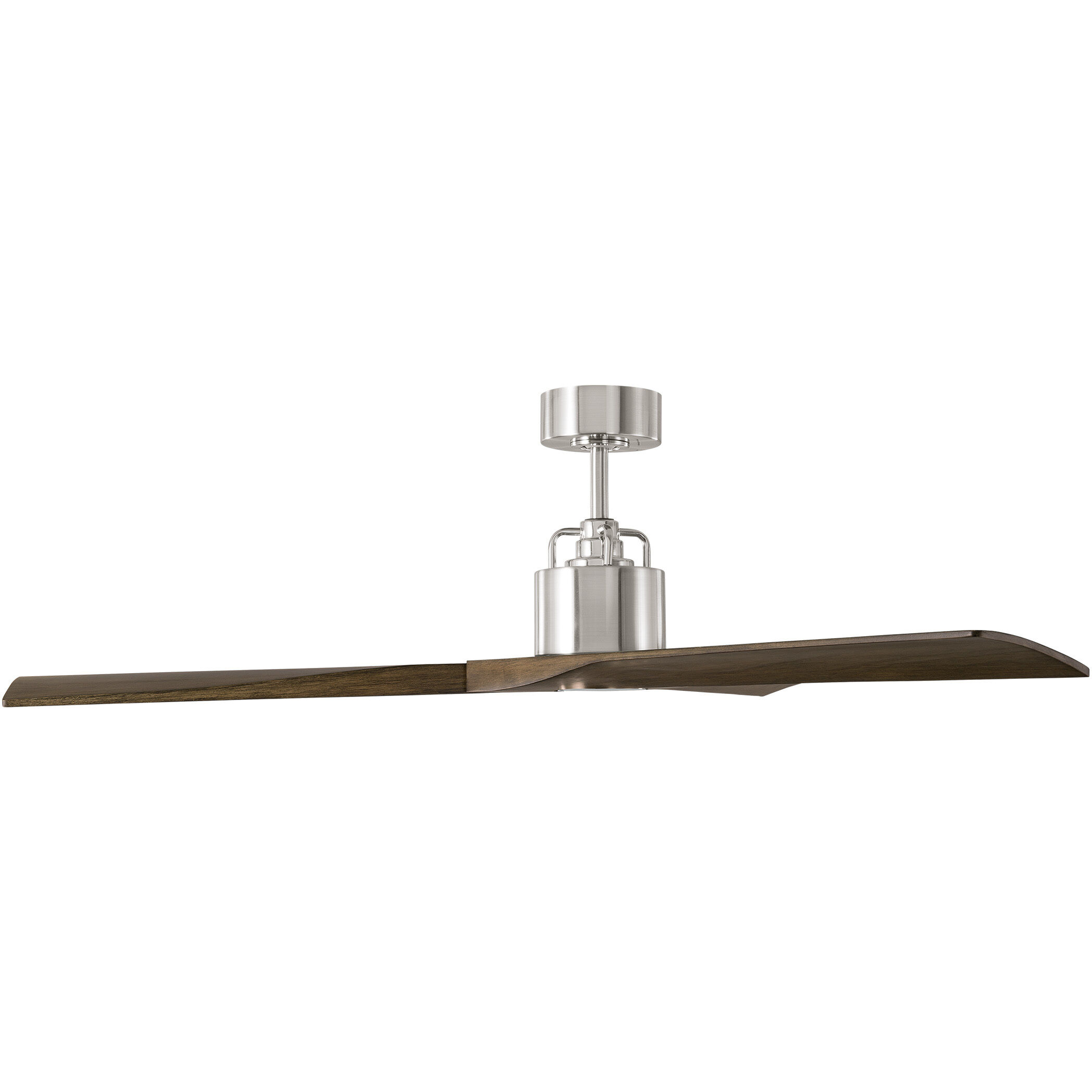 Alma 52 inch Brushed Steel with Light Grey Weathered Oak Blades Indoor/Outdoor Ceiling Fan