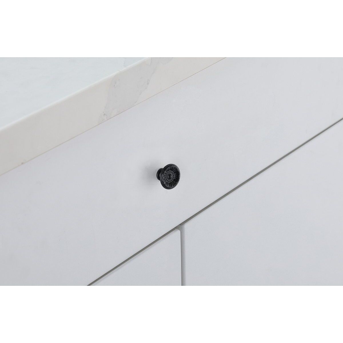 Corio Matte Black Hardware Cabinet Knob, Set of 10