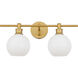 Syracuse 2 Light 19 inch Brass Wall sconce Wall Light