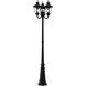 Oxford 3 Light 87 inch Textured Black Outdoor Post Light
