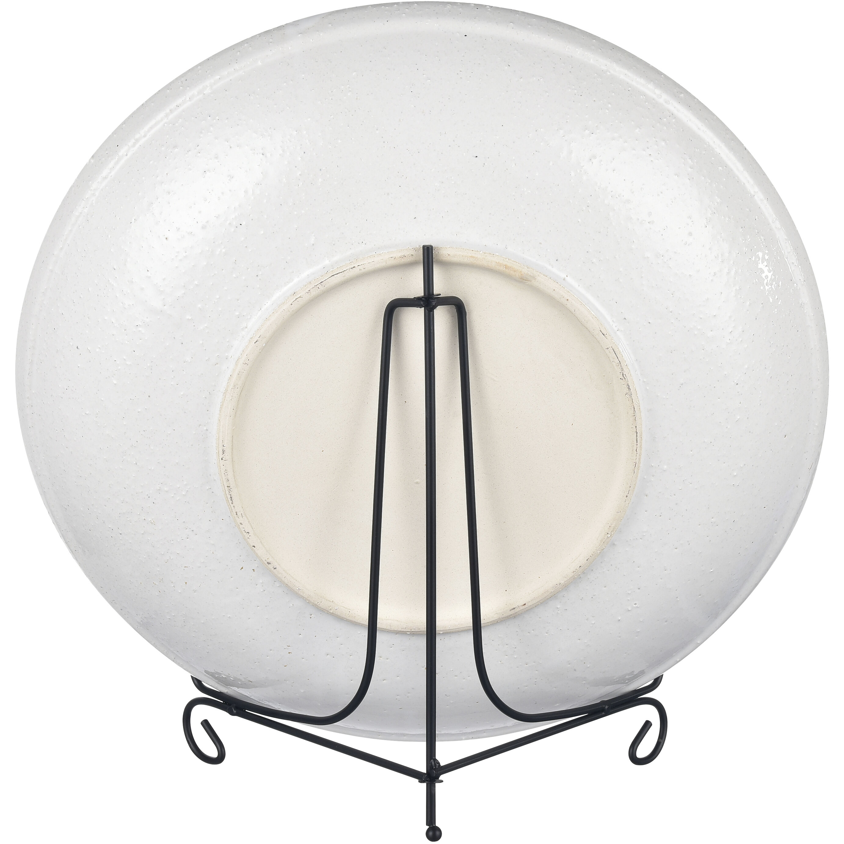 Annie 15.5 X 15.5 inch White with Sunshine Yellow and Black Charger