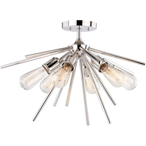 Estelle LED 24 inch Polished Nickel Semi-Flush Mount Ceiling Light