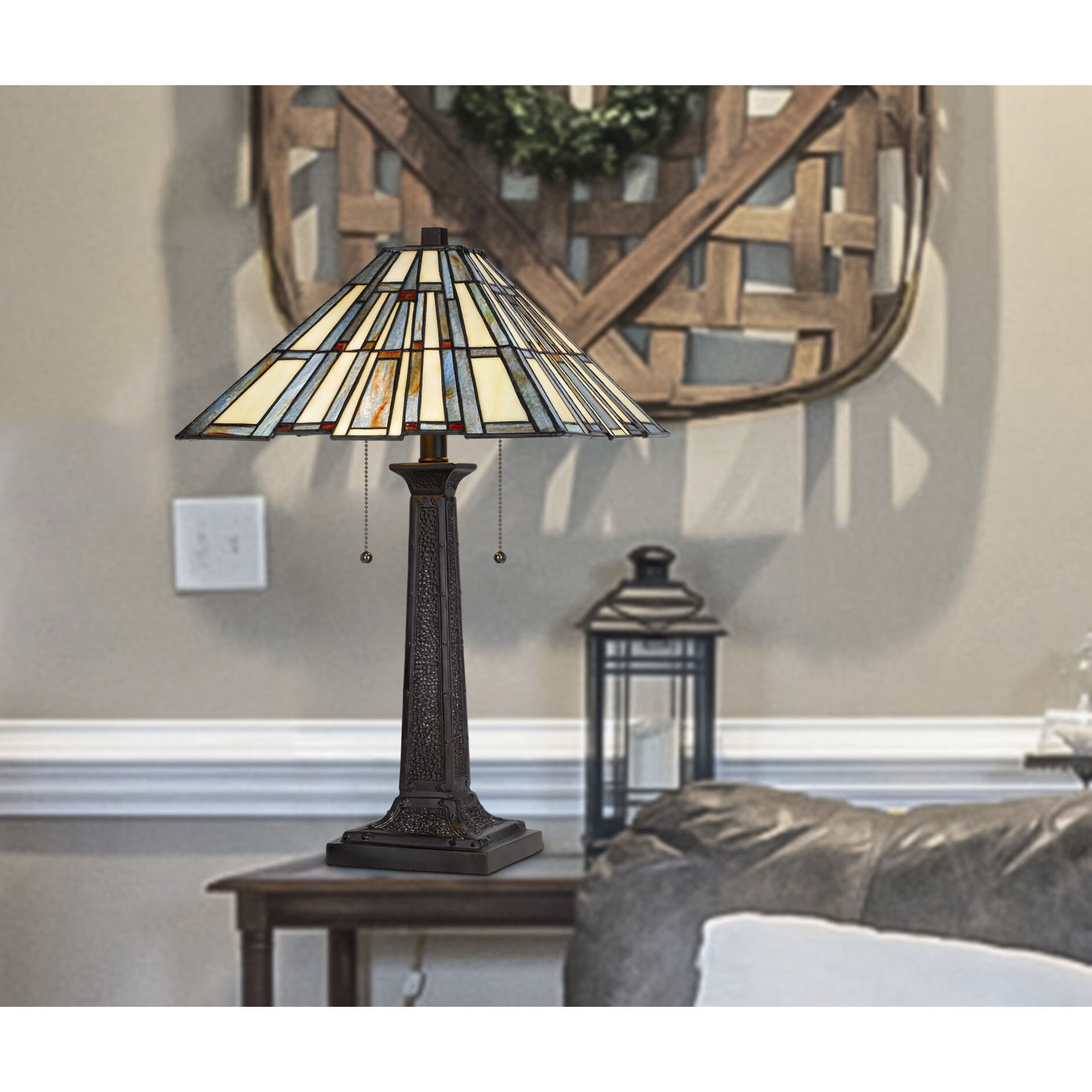 3100 Tiffany 23 inch 60.00 watt Dark Bronze Table Lamp Portable Light