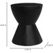 Hourglass 18 inch Black Garden Stool, Outdoor