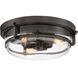 Signature 3 Light 15 inch palladian bronze Flush Mount Ceiling Light