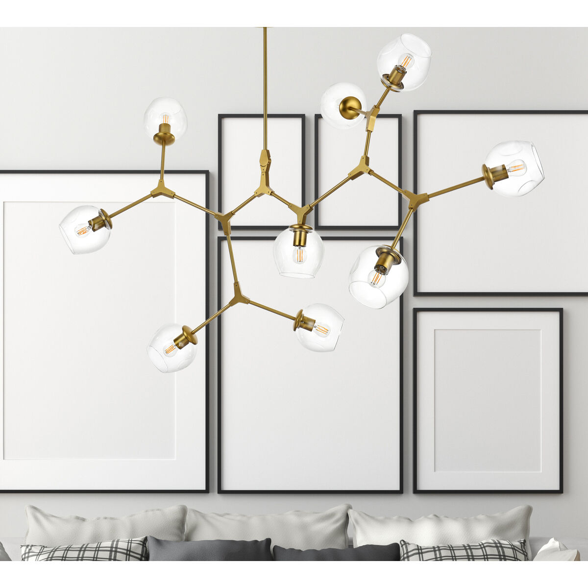 Cavoli 9 Light 35 inch Brass Chandelier Ceiling Light