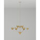 Paradiso 9 Light 39.5 inch Contemporary Silver Leaf and Gold Leaf Chandelier Ceiling Light