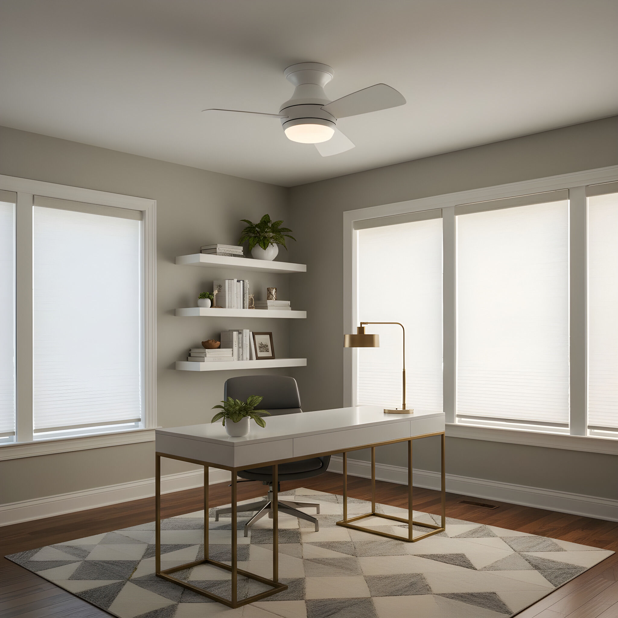 Ikon 32 inch Matte White Ceiling Fan