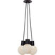 Sean Lavin Mina 3 Light 9 inch Black Chandelier Ceiling Light in Black Cord
