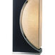 Half Moon 30 inch 9 watt Espresso and Brushed Nickel Table Lamp Portable Light