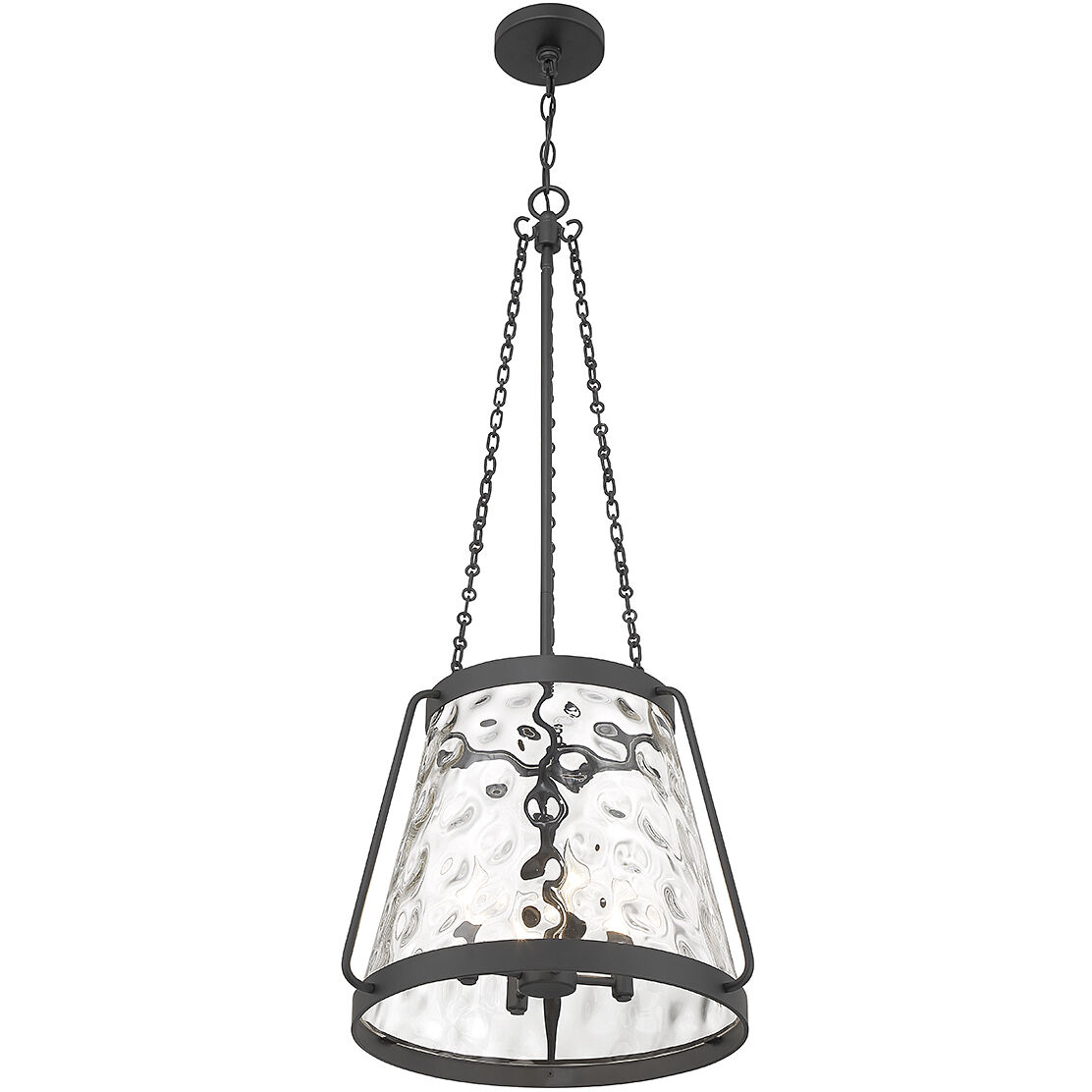 Crawford 4 Light 18 inch Matte Black Pendant Ceiling Light