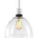 Zigrina 1 Light 10.25 inch Matte White with Satin Brushed Black Pendant Ceiling Light