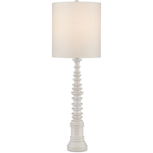 Malayan 39.5 inch 150 watt Whitewash Table Lamp Portable Light, Phyllis Morris Collection
