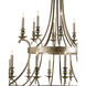 Lodestar 30 Light 65 inch Granello Silver Leaf and Antique Gold Leaf Chandelier Ceiling Light