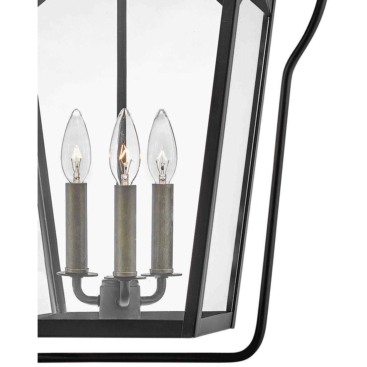 Heritage Yale 3 Light 17 inch Black with Burnished Bronze Outdoor Hanging Lantern