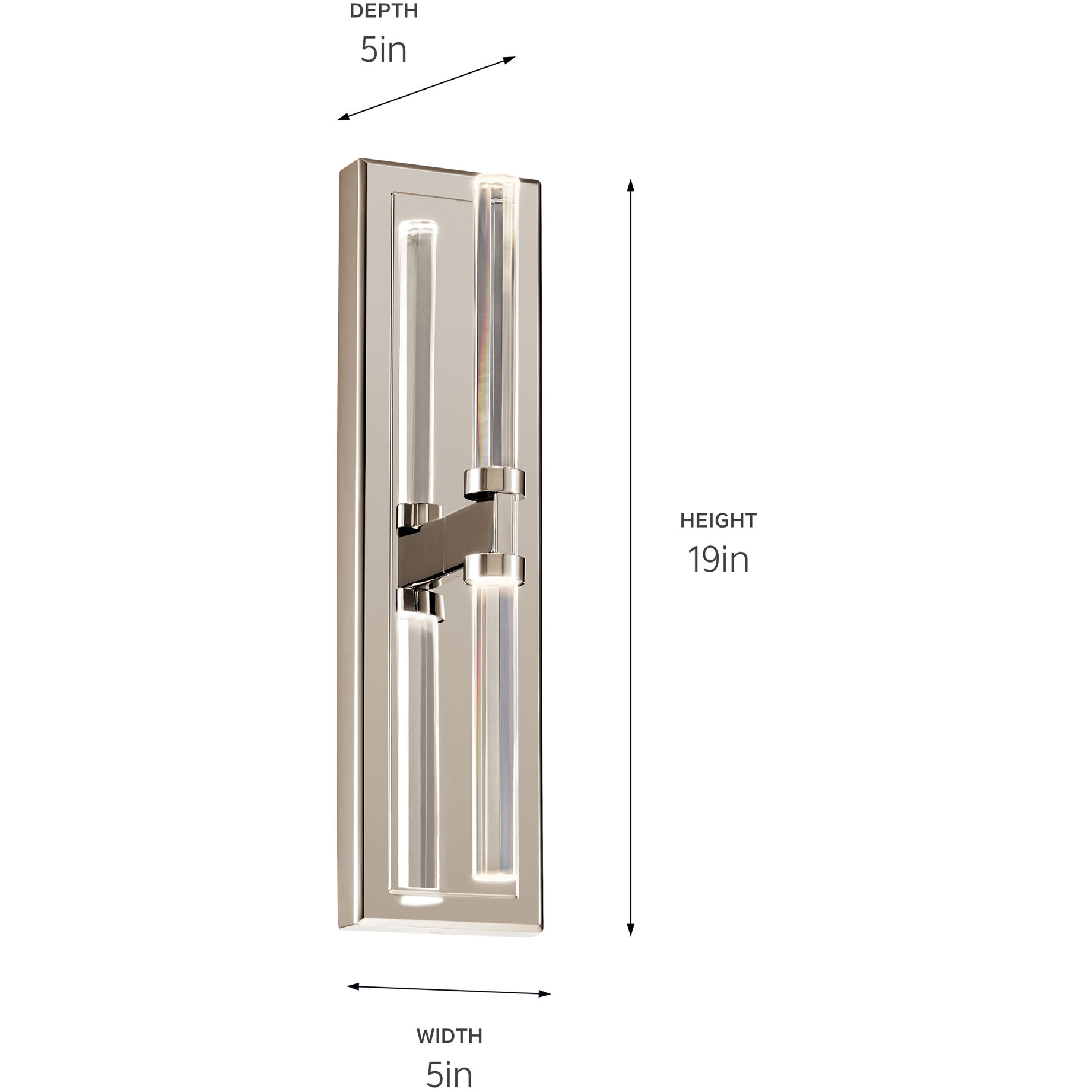Sycara LED 5 inch Polished Nickel Wall Sconce Wall Light