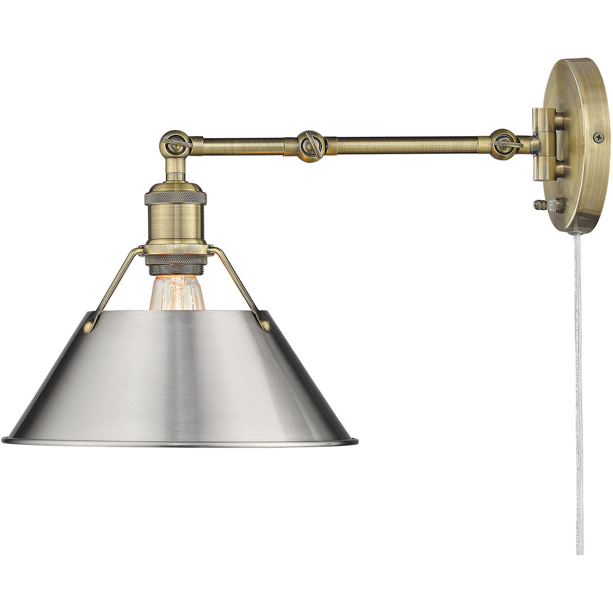 Brass articulating wall sconce shop