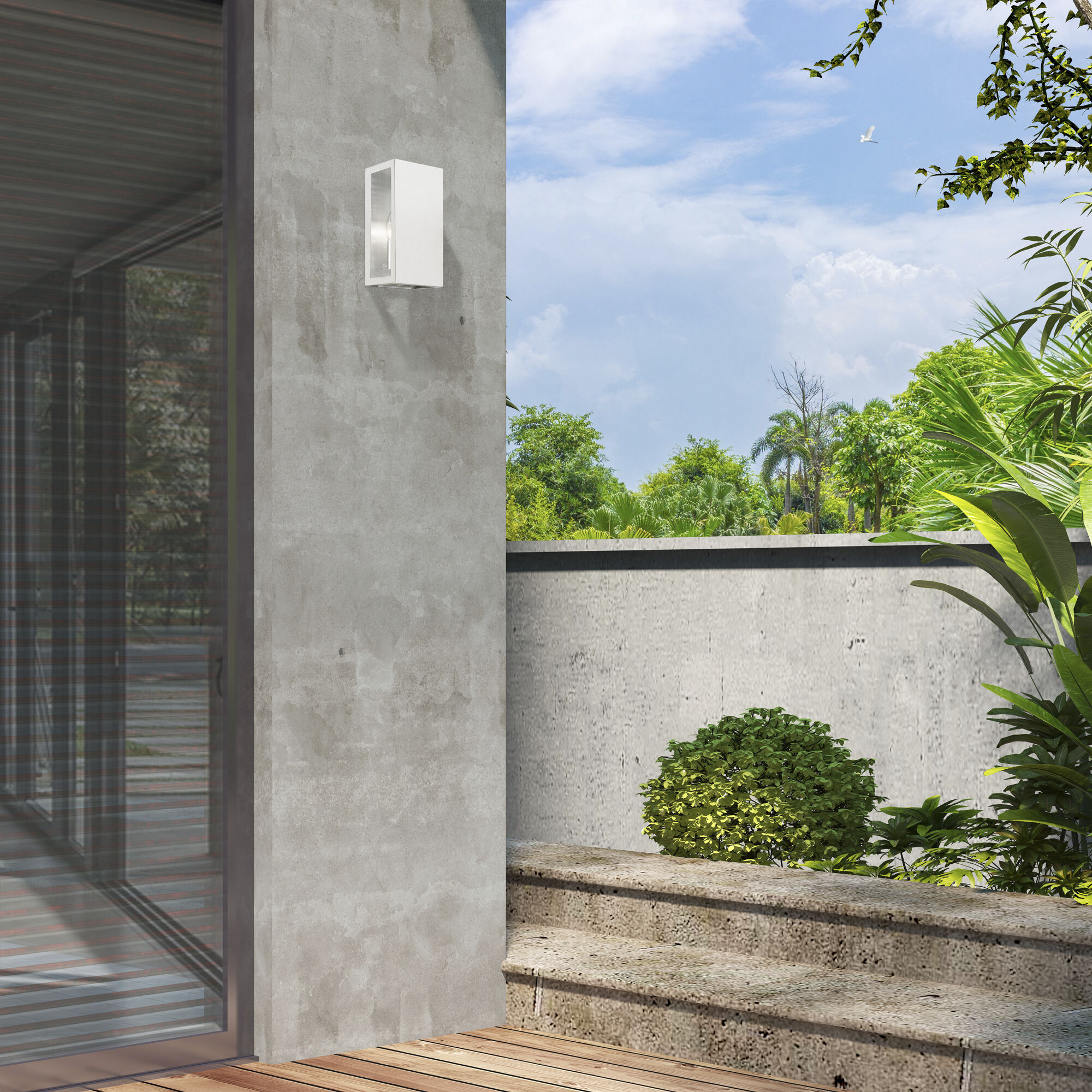 Winfield 2 Light 11 inch Brushed Nickel Outdoor Sconce, Medium