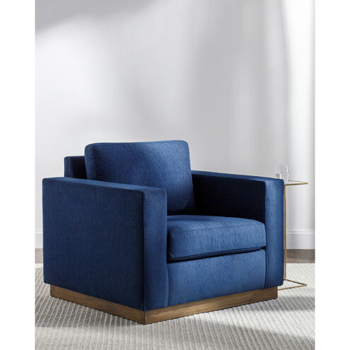Amherst Dark Blue / Brown Accent Chairs