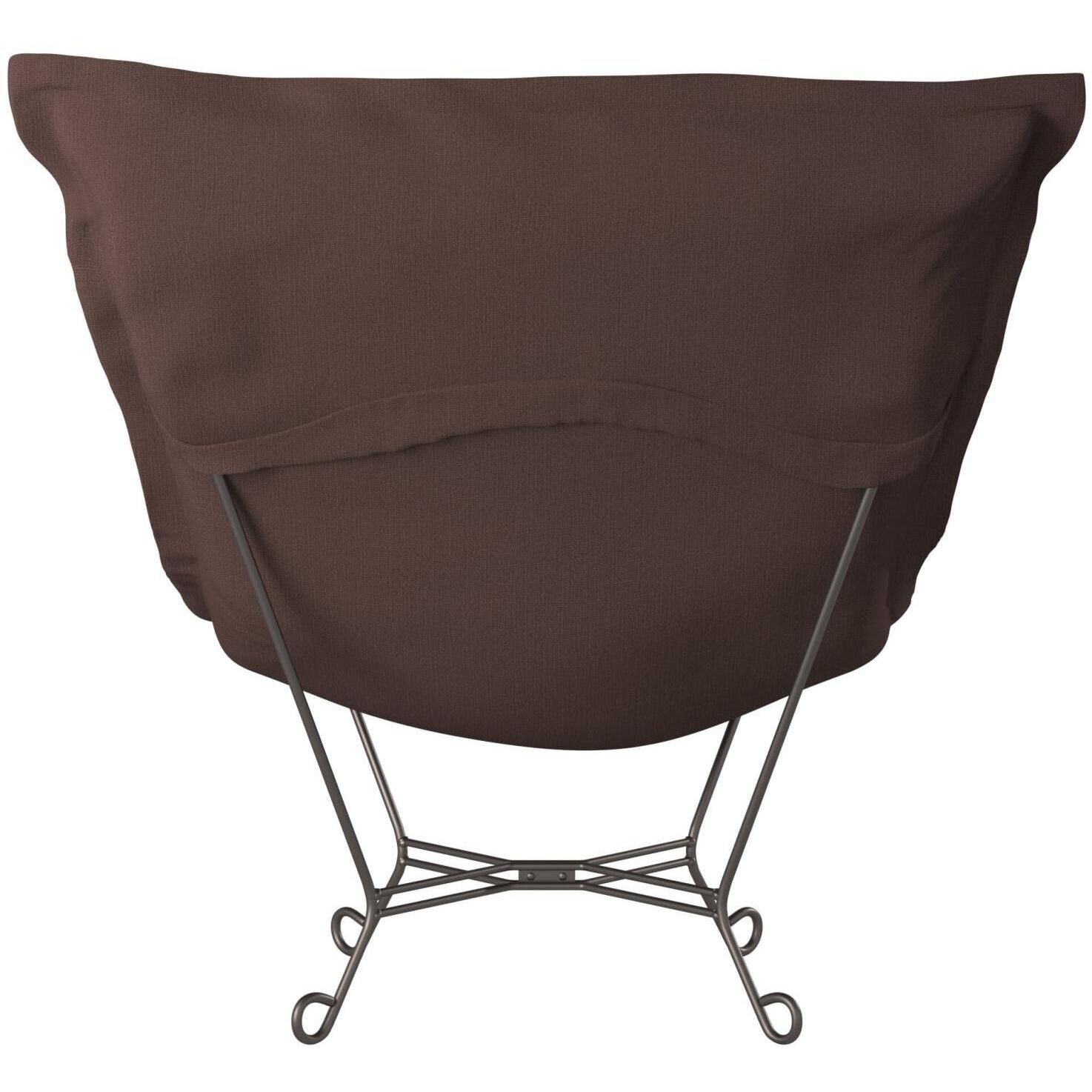 Puff Titanium Frame with Sterling Breeze Scroll Chair with Cover