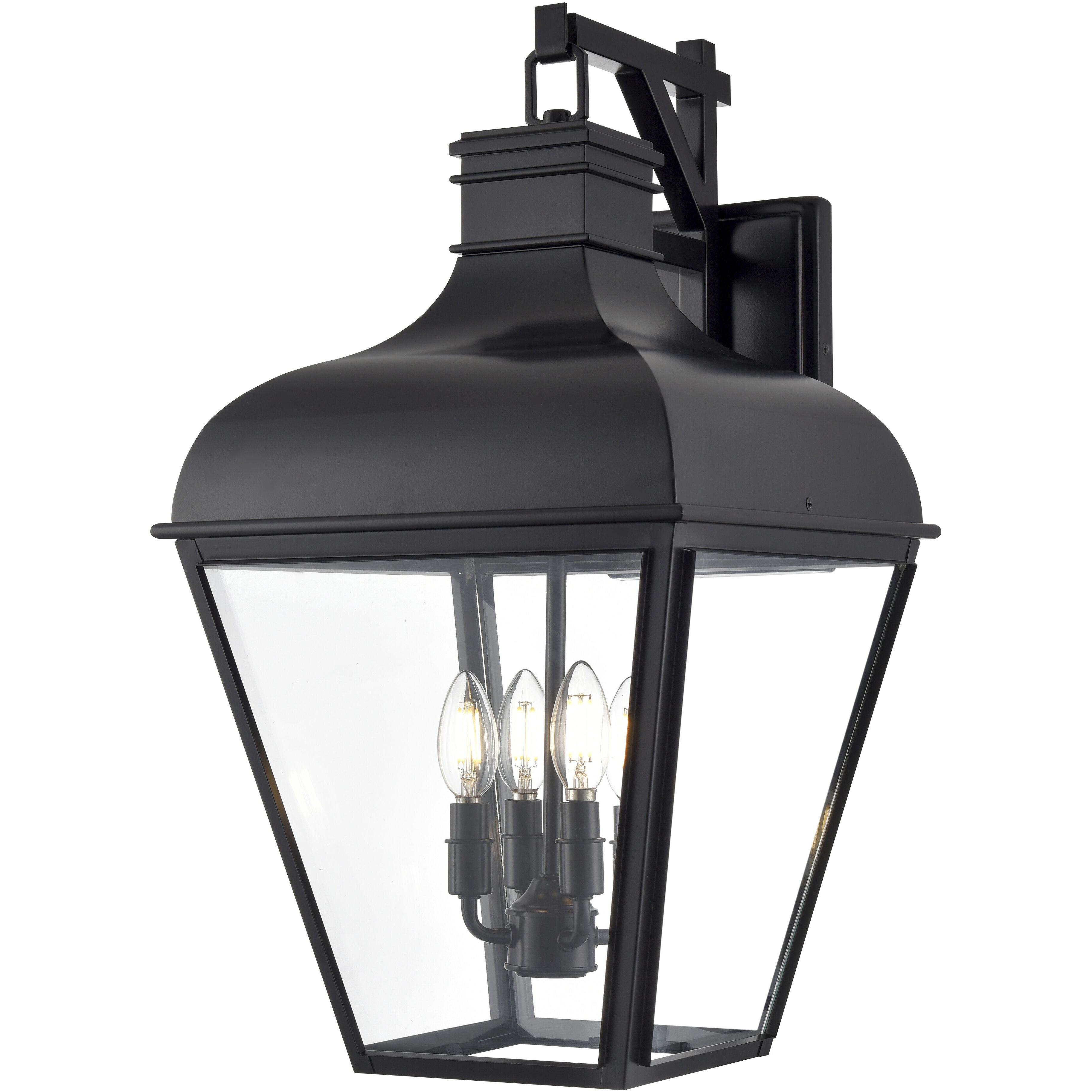 Edenton 4 Light 24.5 inch Matte Black Outdoor Wall Sconce