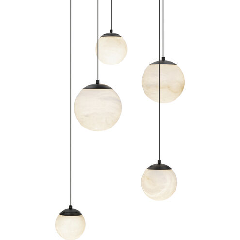 Pisces 5 Light 17 inch Black Pendant Ceiling Light