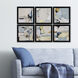 Abstract Turquoise and Yellow and Beige and Blue Framed Art
