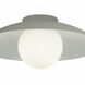 Olivia 1 Light 15.75 inch Matte Linen Flush Mount Ceiling Light