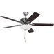 Linden DC 52 LED 52 inch Brushed Steel with Silver Blades Ceiling Fan