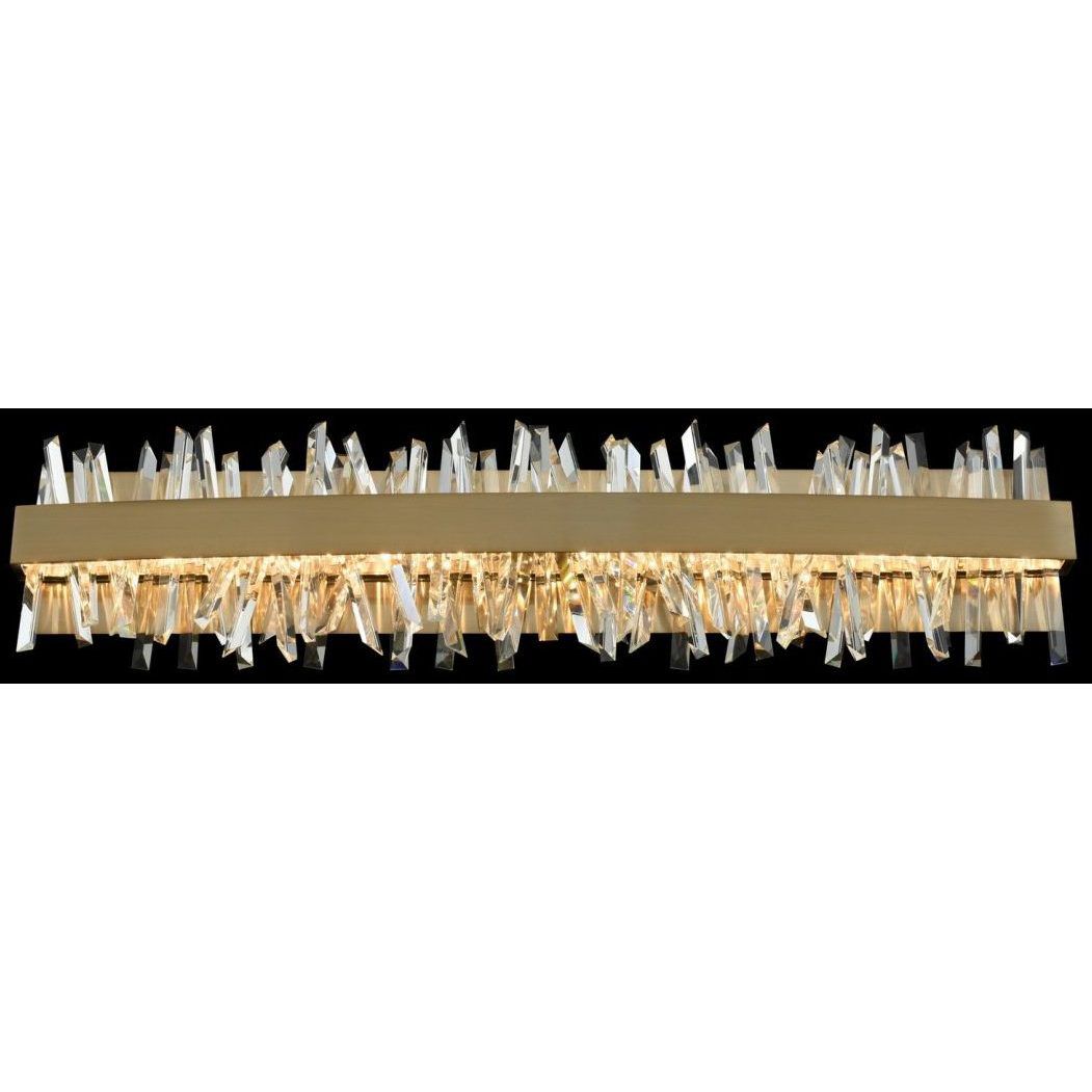 Glacier LED 32 inch Brushed Champagne Gold Bath Vanity Light Wall Light